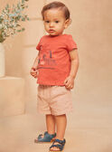 Ochre striped shorts KAMARCEL / 24E1BGE1SHOF519