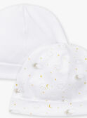 White NEWBORN BEANY KORS / 24E0AM11BNA000