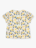 Vanilla satin blouse with fruit print FAPENNY / 23E1BFO1CHE114