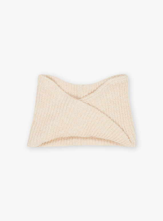 Beige knitted snood FRASNOETTE / 23E4PF51SNO808