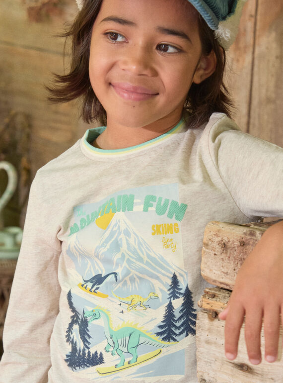 Heather beige TEE SHIRT LS LALUMAGE / 24H3PGS1TMLA013