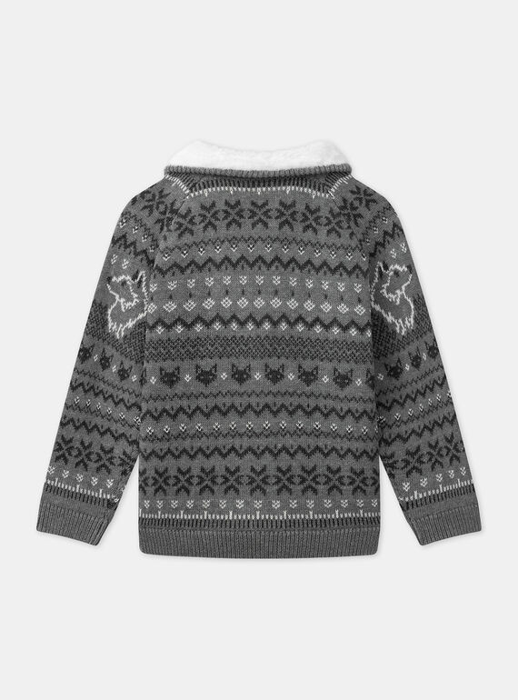 Grey KIDS CARDIGAN LADJACAGE / 24H3PGQ2GILJ922