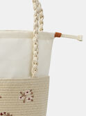 Embroidered straw bag KROSAKETTE / 24E4PFE1BESI817