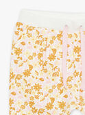 Off white fleece jogging suit with floral print FABRITA / 23E1BF81JGB001