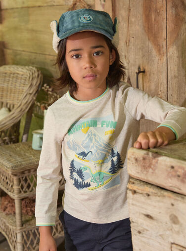 Heather beige TEE SHIRT LS LALUMAGE / 24H3PGS1TMLA013