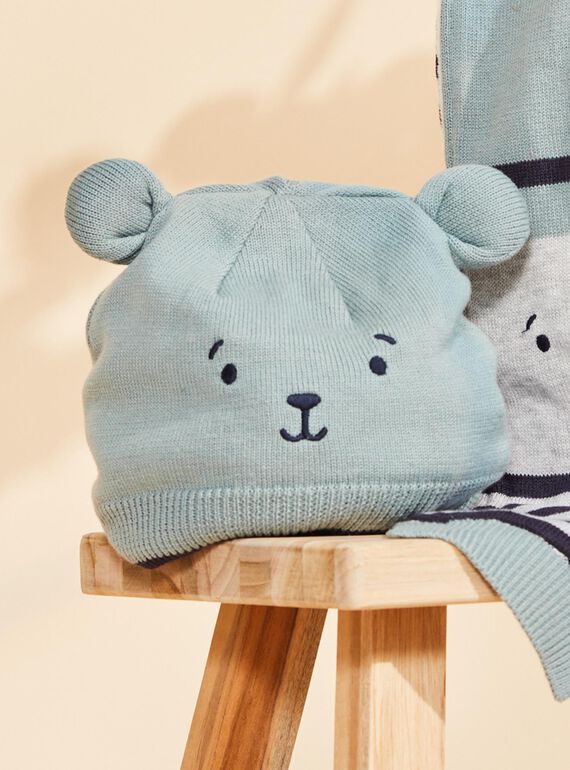 Water green 3D animated ears knit hat FILUCAS / 23E4BG51BON614