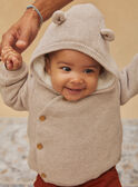 Beige knit hooded jacket GOERY / 23H0CML1VESI812
