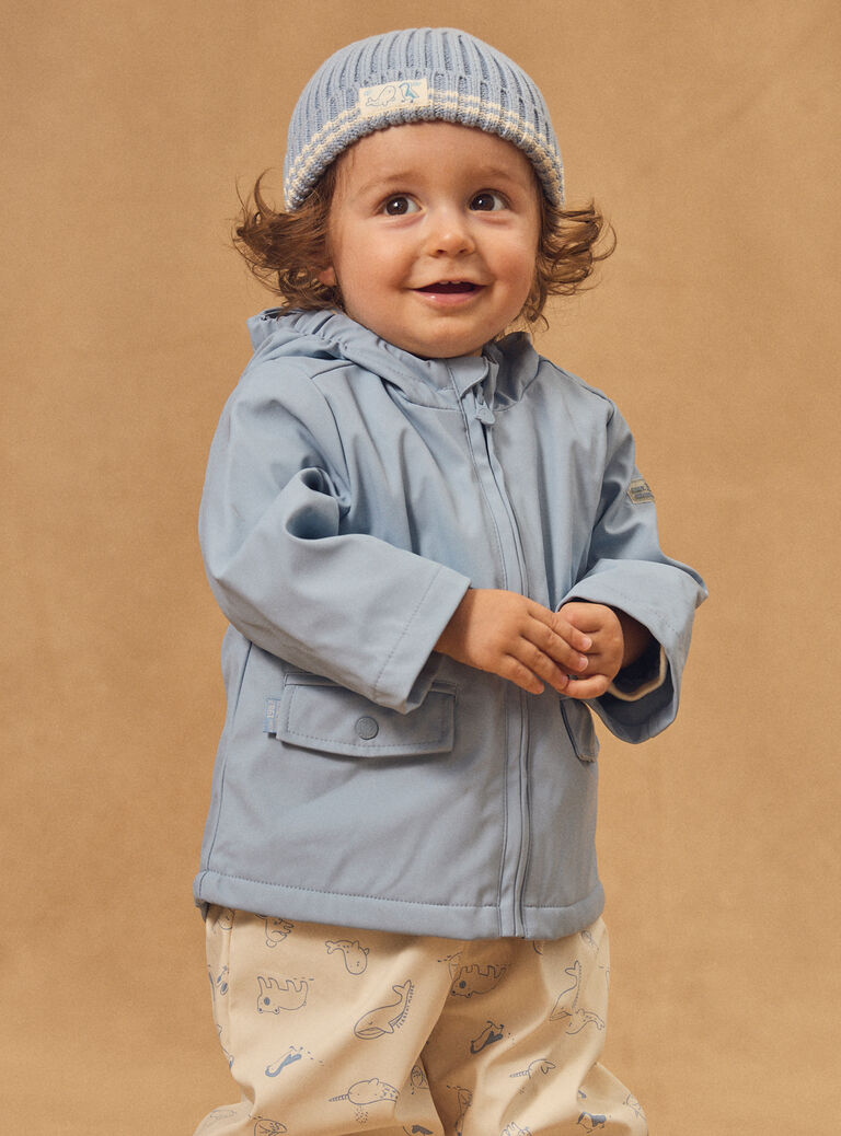 Greyish blue RAINCOAT NINICOLAS / 25H1BGE1IMP205