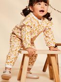 Off white fleece jogging suit with floral print FABRITA / 23E1BF81JGB001