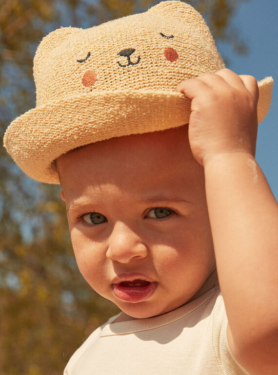 Natural mottled hat in jersey knit FATHEO / 23E4BGP1CHAA010