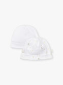 White NEWBORN BEANY KORS / 24E0AM11BNA000