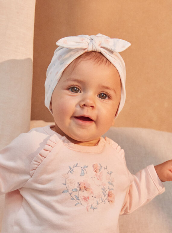 White NEWBORN BEANY KOLAB / 24E0AF12BNA000