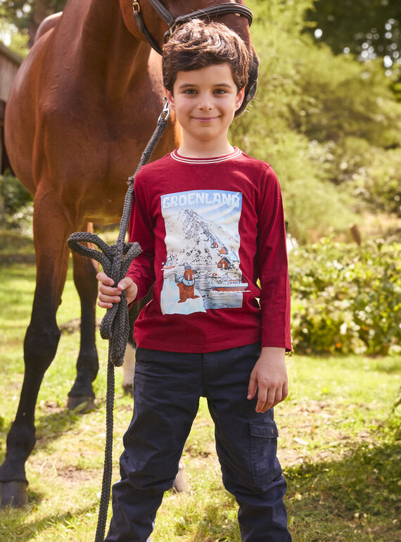 Burgundy TEE SHIRT LS LARENAGE / 24H3PGR2TML501