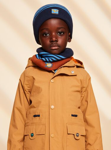 Two-toned striped print knitted snood FRARIAGE / 23E4PG52SNO713