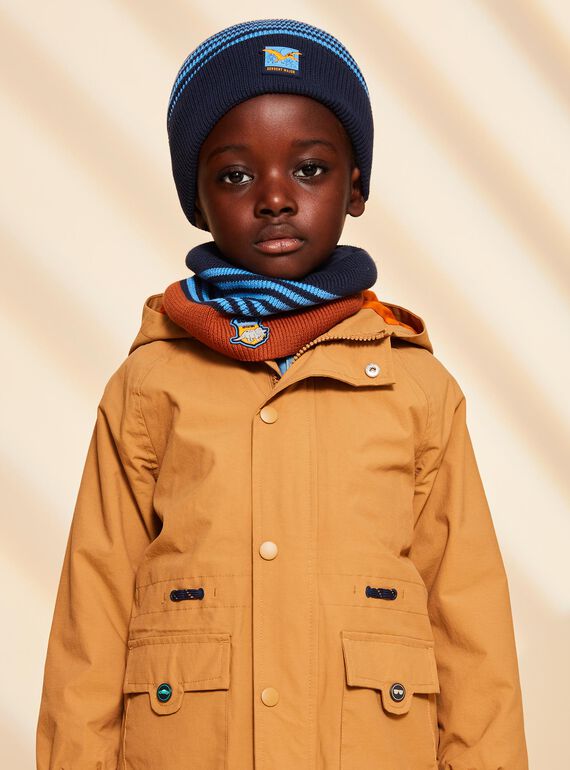 Two-toned striped print knitted snood FRARIAGE / 23E4PG52SNO713