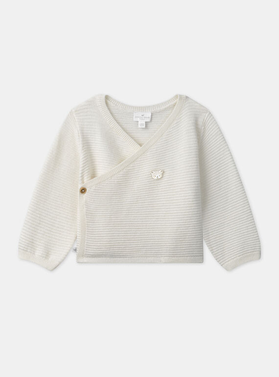 Off white KNITTED BABY CARDIGAN MOZES / 25E0NM11BTR001