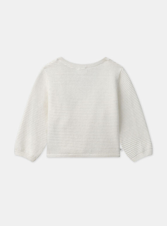 Off white KNITTED BABY CARDIGAN MOZES / 25E0NM11BTR001
