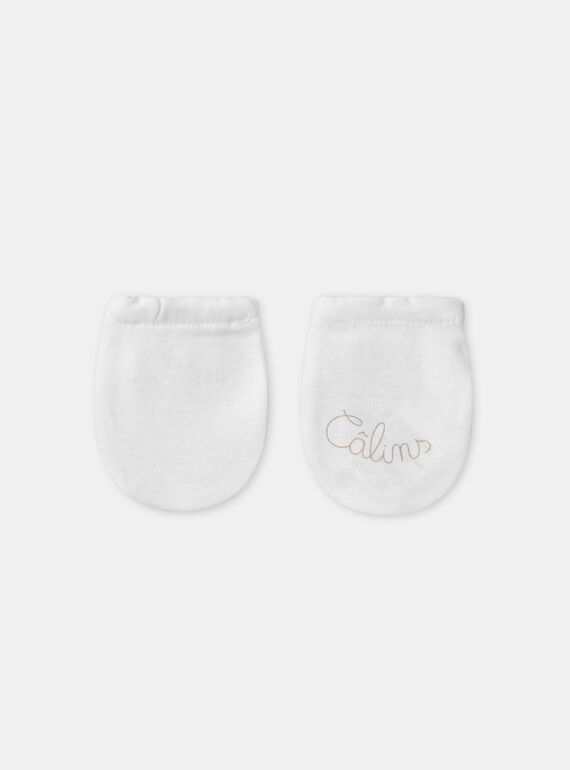 White NEWBORN MITTENS MORENO / 25E0AM12MFN000
