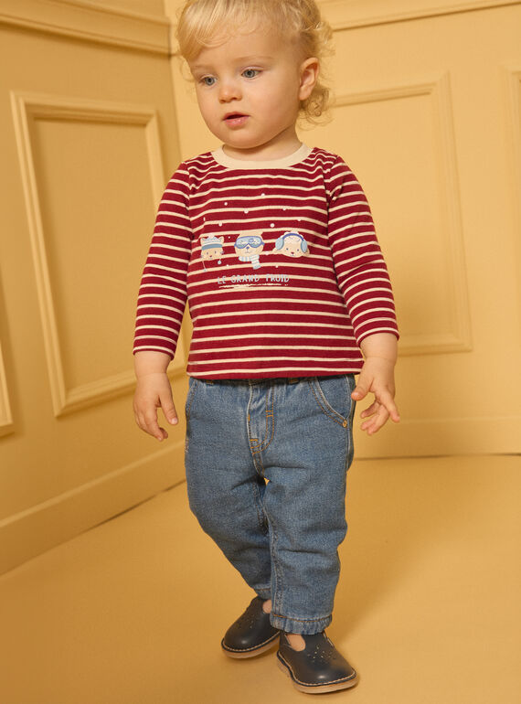 Burgundy TEE SHIRT LS LASAMUEL / 24H1BGR1TML501