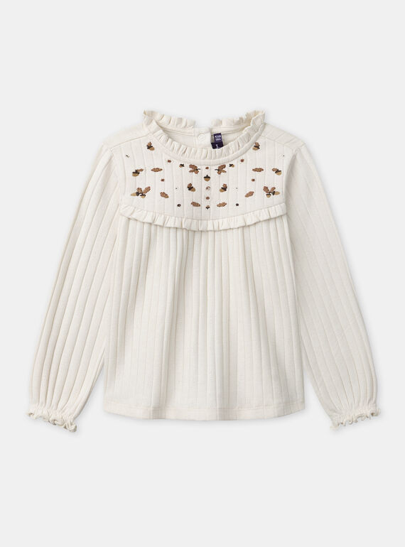 Beige TEE SHIRT LS NLEJERETTE / 25H2PFT3TMLI814