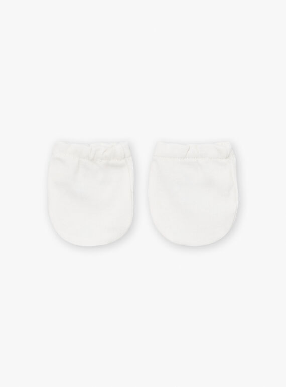 Off white NEWBORN MITTENS LOU / 24H0AM11MFN001