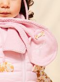 Pink knitted scarf with 3D animation ears FIMARINE / 23E4BF51ECH030