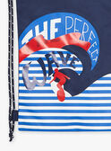 Blue and white striped backpack FRYSACAGE / 23E4PGL1BES070