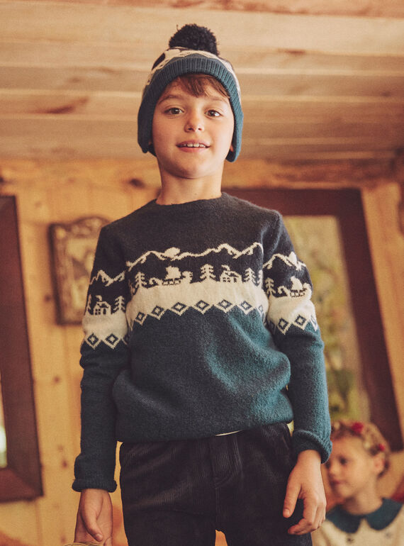 Navy PULLOVER NLULANDAGE / 25H3PGX1PUL705