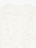 Off-white velvet romper with flower and dog print GORETTE / 23H0NFL1GRE001