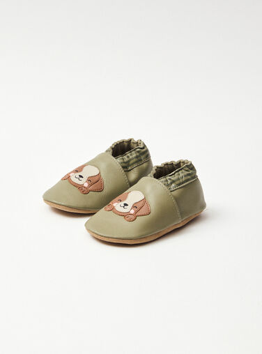 Light beige Leather slipper NAFLAVIAN / 25F10BG31CHC811