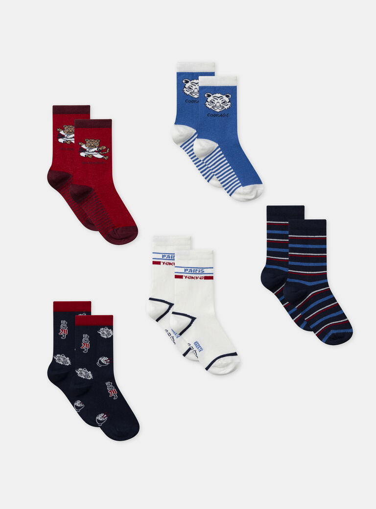 White SOCKS SETx5 NOPAKAGE / 25H4PGP1LC5A015