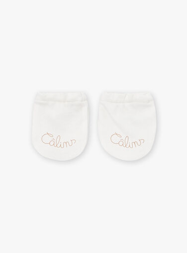 Off white NEWBORN MITTENS LOU / 24H0AM11MFN001