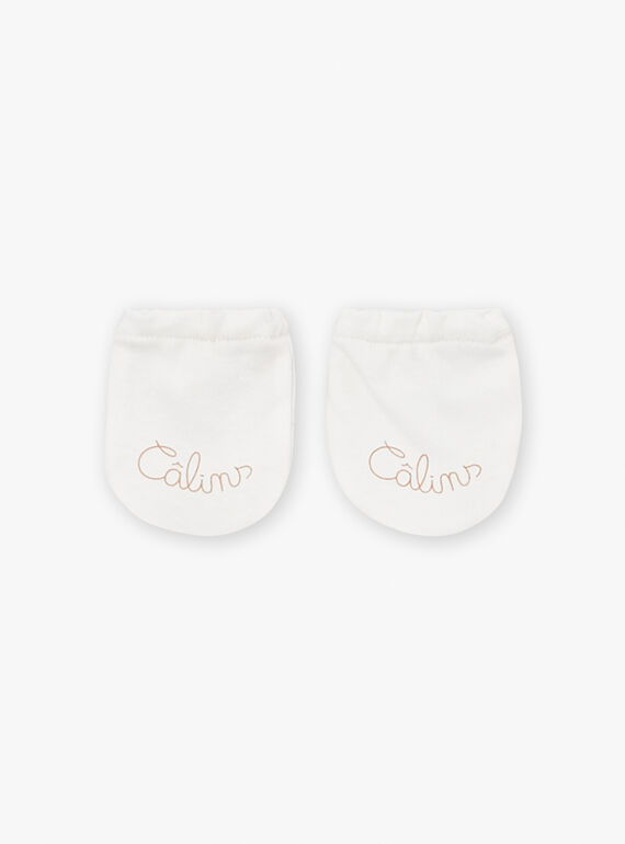 Off white NEWBORN MITTENS LOU / 24H0AM11MFN001