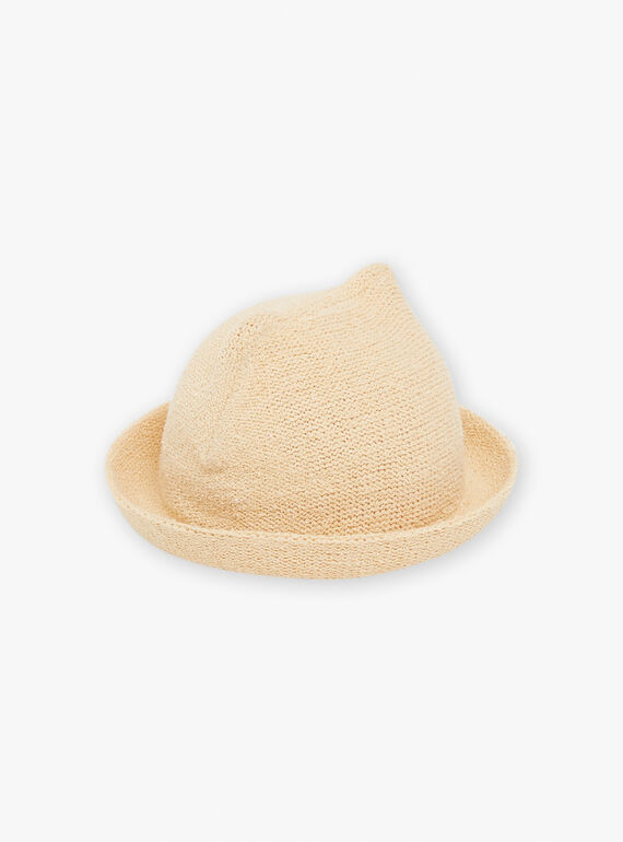 Natural mottled hat in jersey knit FATHEO / 23E4BGP1CHAA010