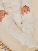 Off-white velvet romper with flower and dog print GORETTE / 23H0NFL1GRE001