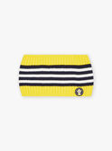 Navy blue striped print knit snood FILARGO / 23E4BG51SNO070