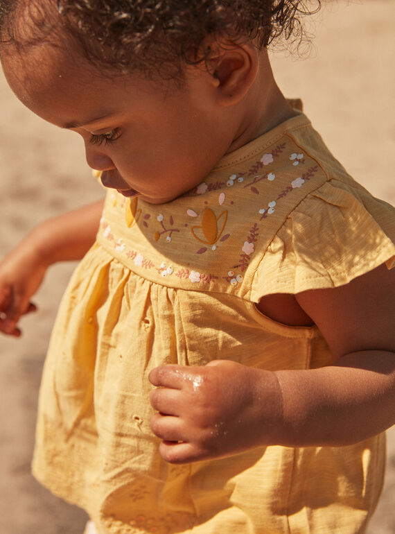 Wheat T-shirt in jersey and poplin FAUSTINE / 23E1BFP1TEEB112