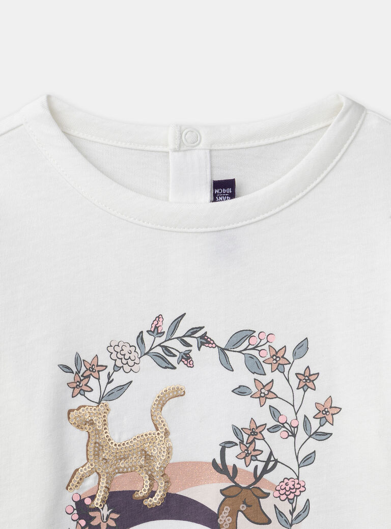 Off white TEE SHIRT LS NRATETTE / 25H2PFV1TML009