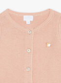 Antique pink vest in moss stitch GONNIE / 23H0CFB1CAR303