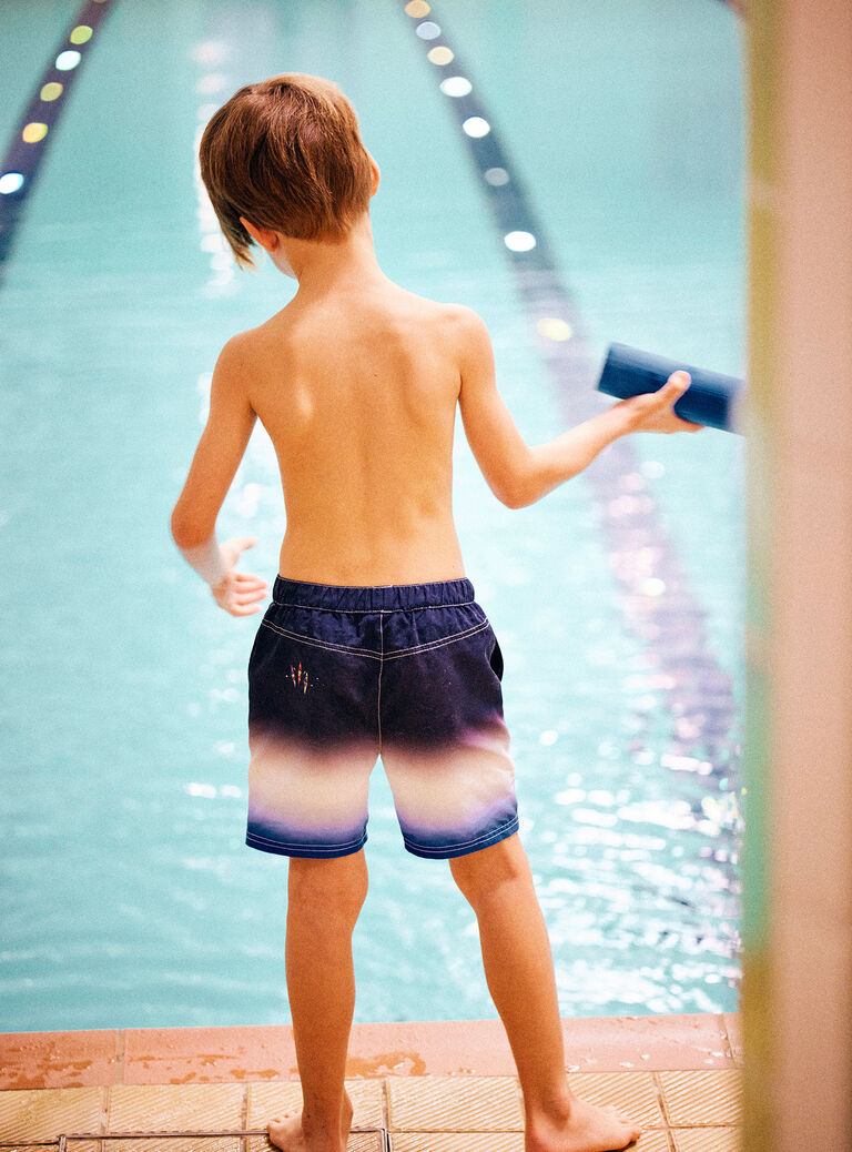 Blue striped swim shorts child boy CYMAILLAGE / 22E4PGO3MAI622