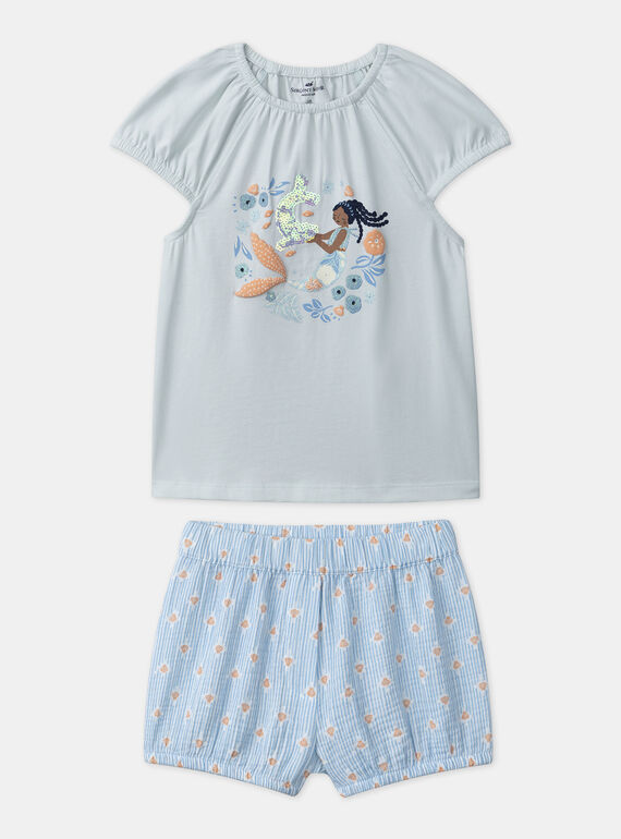 Water blue PYJAMA MUIFETTE / 25E5PFG3PYJ213