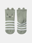 Clay green and white Terry bouclette socks KAALAN / 24E4BG35SOQG600