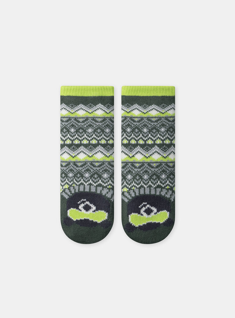 Green ANTI-SKID SOCKS NRASKIAGE / 25H4PGV1SOAG608