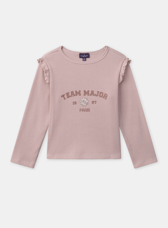 Old rose TEE SHIRT LS NAEPLETTE / 25H2PF31TML303