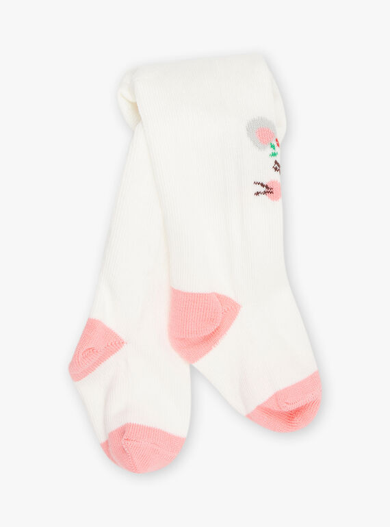 Tights ecru jacquard mouse FADIANA / 23E4BFB1COL001