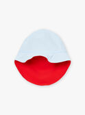 Red reversible UV protection bathing hat with 3D animated clips KISCOTT / 24E4BGG1CHAF524