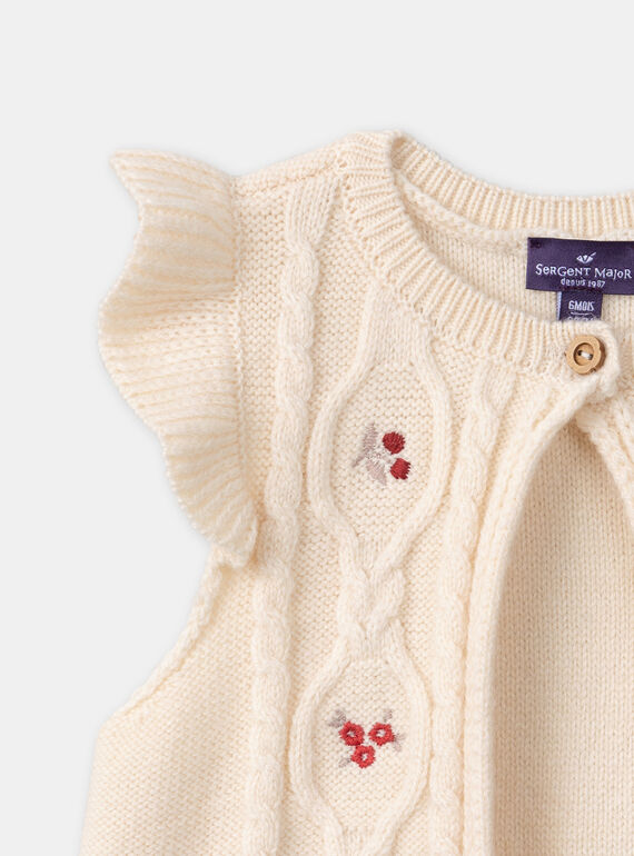 Off white CARDIGAN WHITHOUT SLEEVES LAPAULINE / 24H1BFR1CSM001