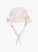 White poplin hat with flower print FODELA / 23E0AFT1CHA000