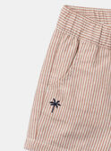 Ochre striped shorts KAMARCEL / 24E1BGE1SHOF519