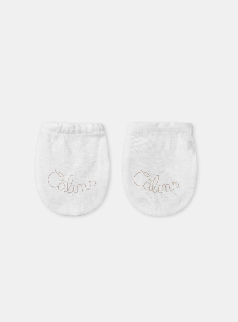 White NEWBORN MITTENS MORENO / 25E0AM12MFN000
